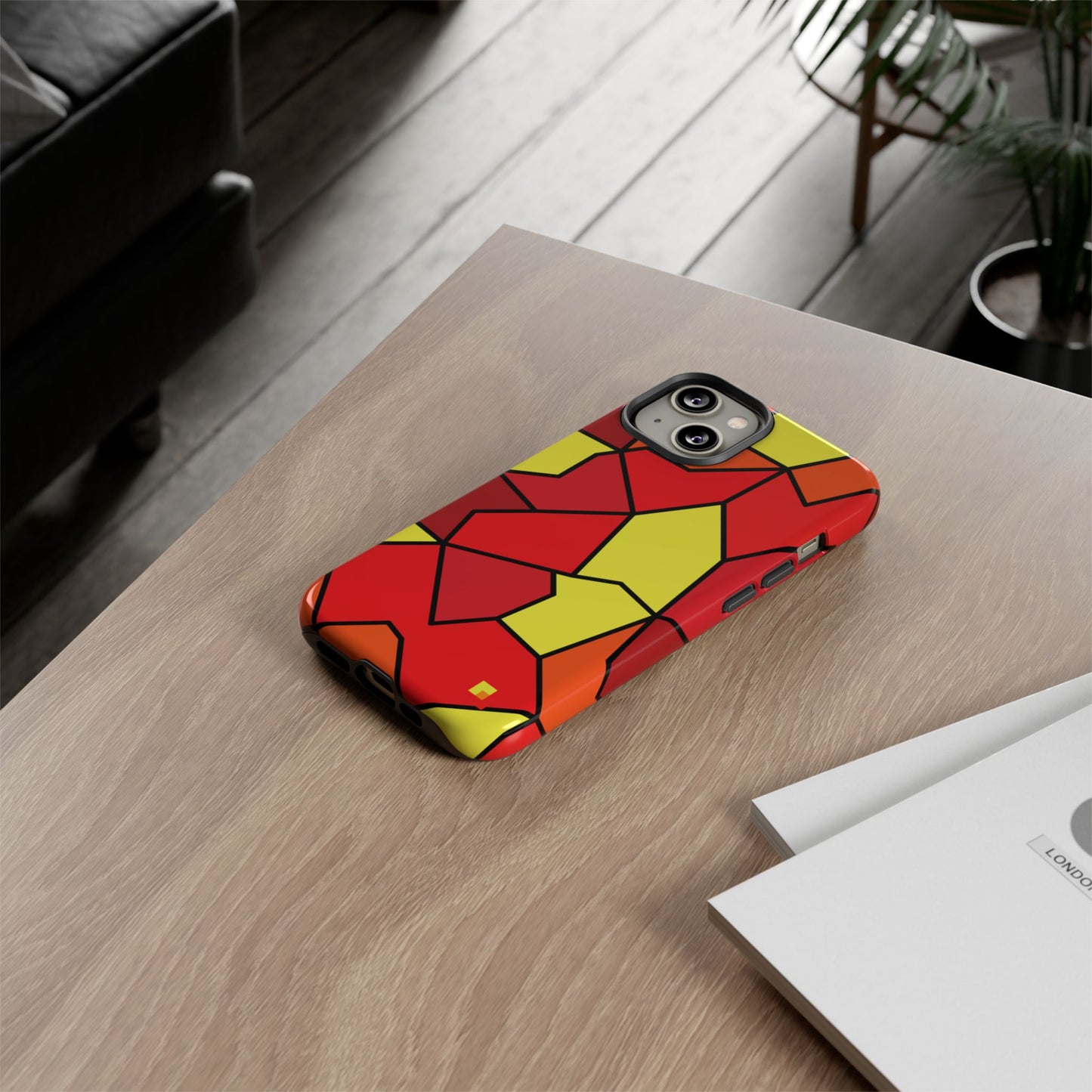 Orange Geometric Phone Case