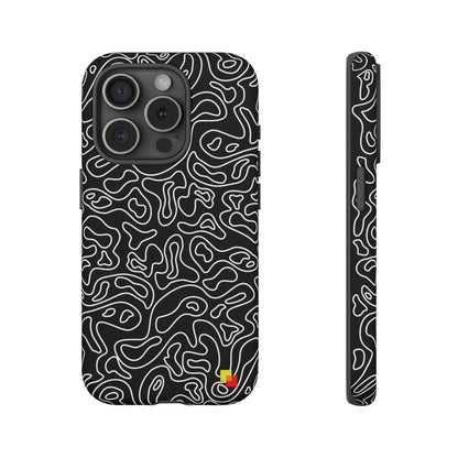 Black Topographic Phone Case