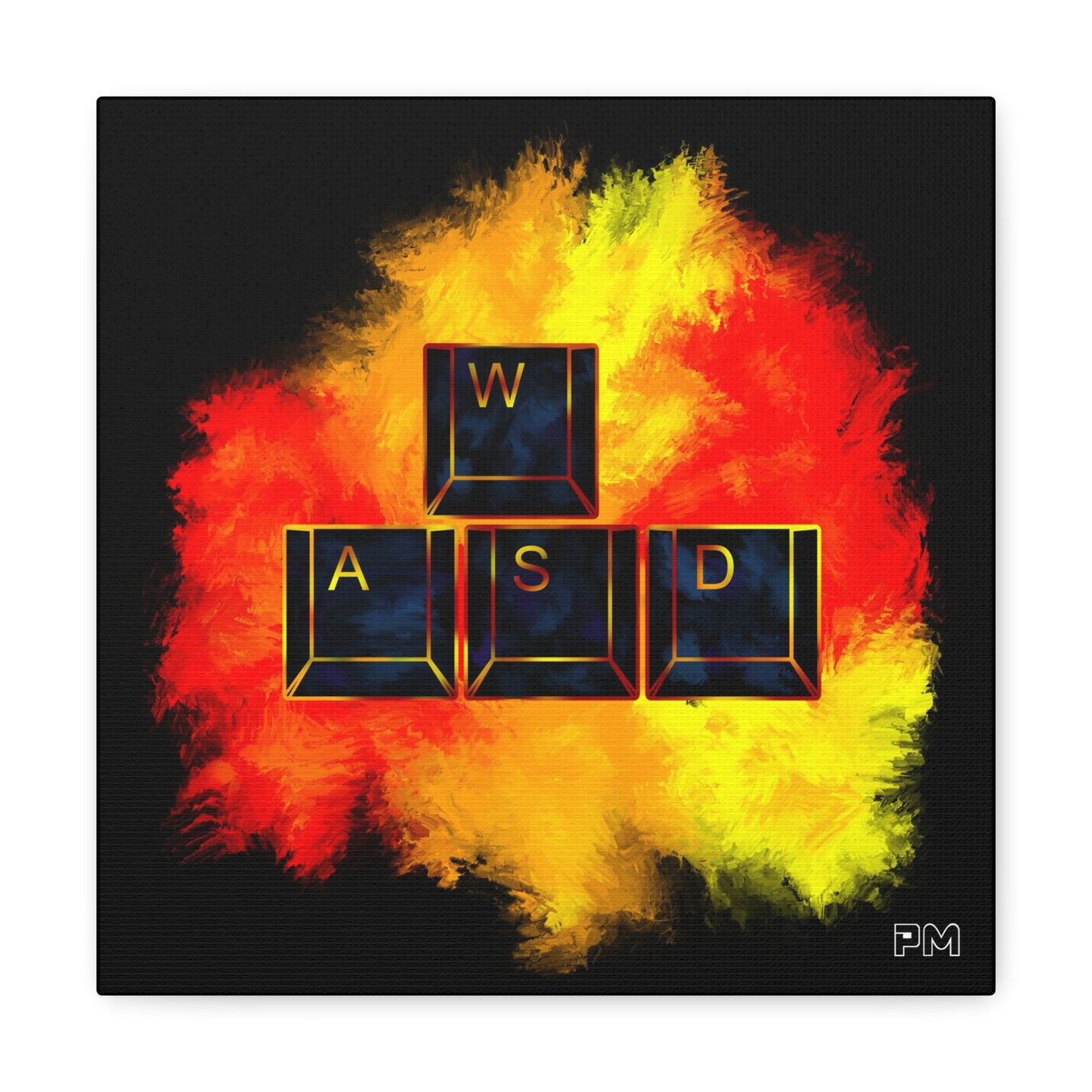 Gaming WASD Explosion Canvas