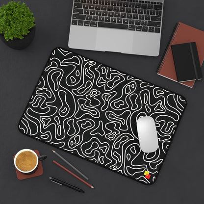 Black Topographic Mouse Pad / Desk Mat