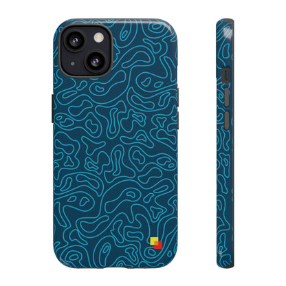 Blue Topographic Phone Case