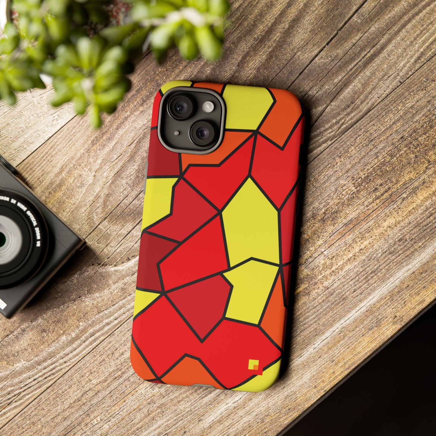 Orange Geometric Phone Case