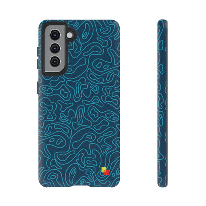 Blue Topographic Phone Case