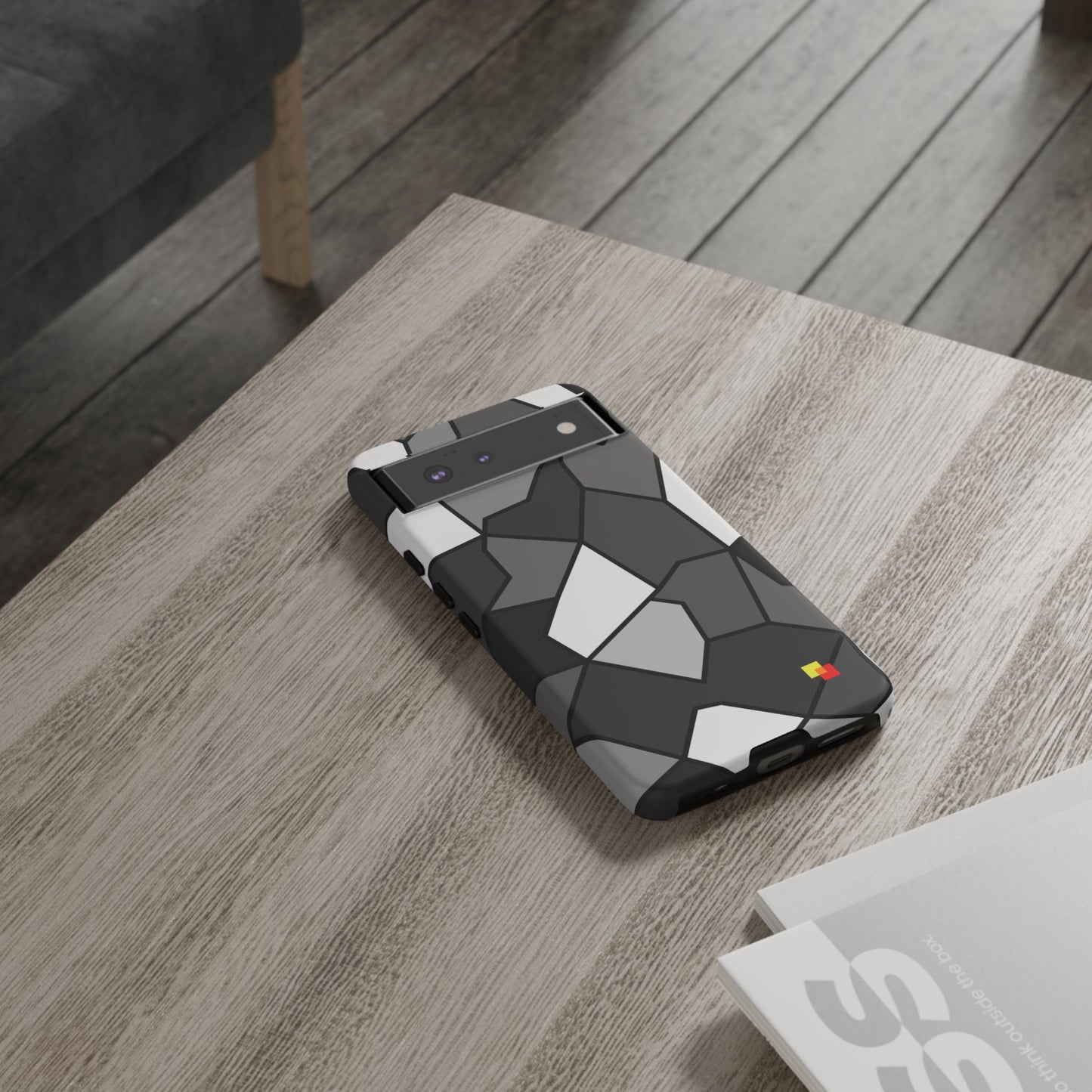 Black and Grey Geometric Phone Case