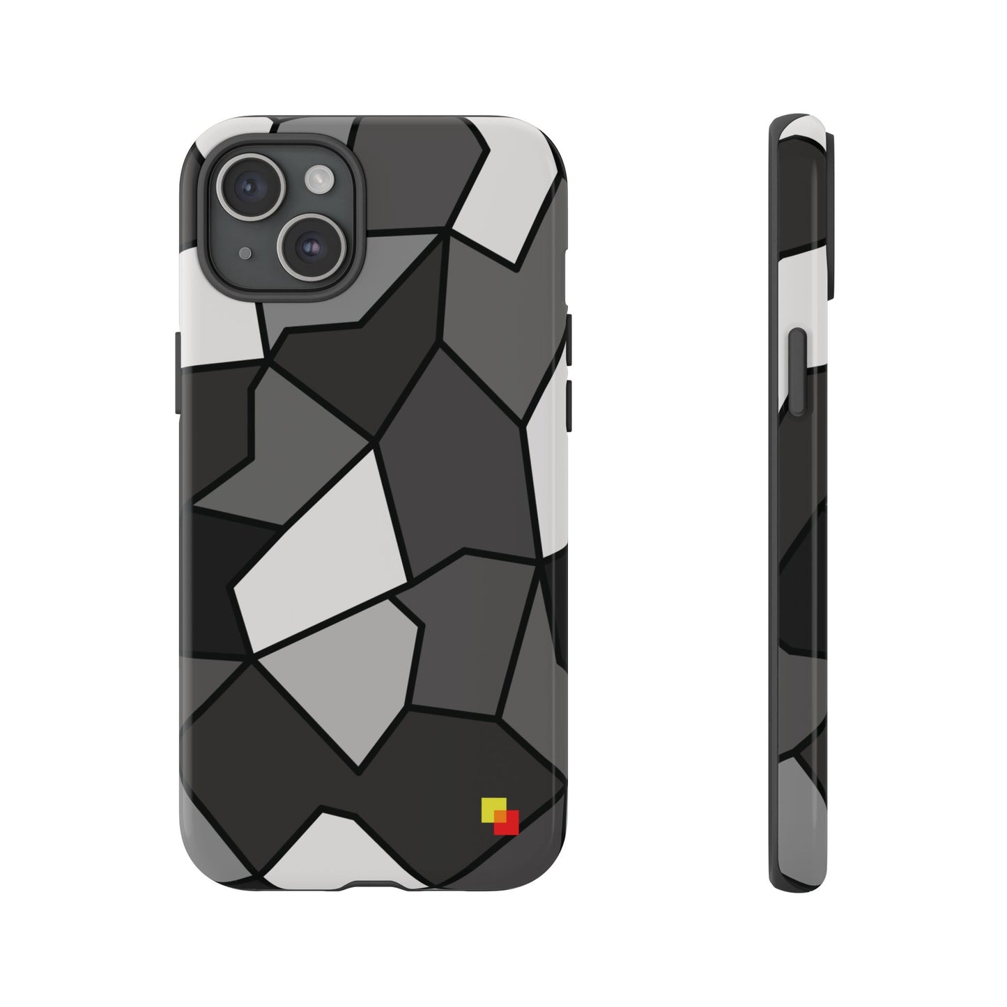 Black and Grey Geometric Phone Case