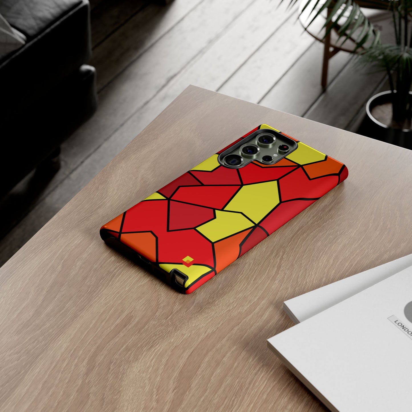 Orange Geometric Phone Case