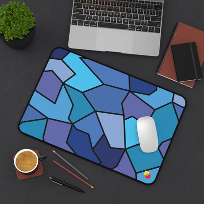 Blue Geometric Mouse Pad / Desk Mat