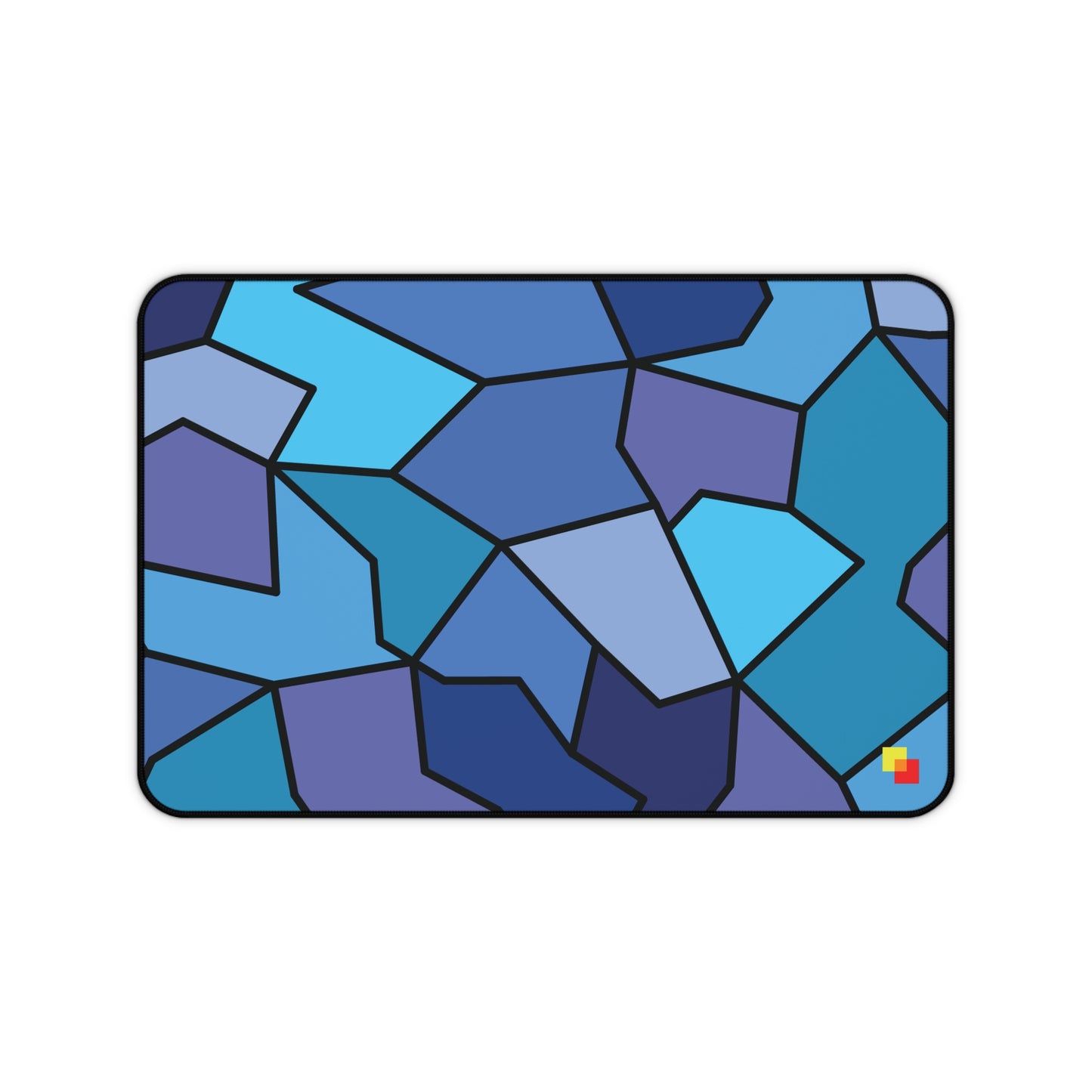 Blue Geometric Mouse Pad / Desk Mat