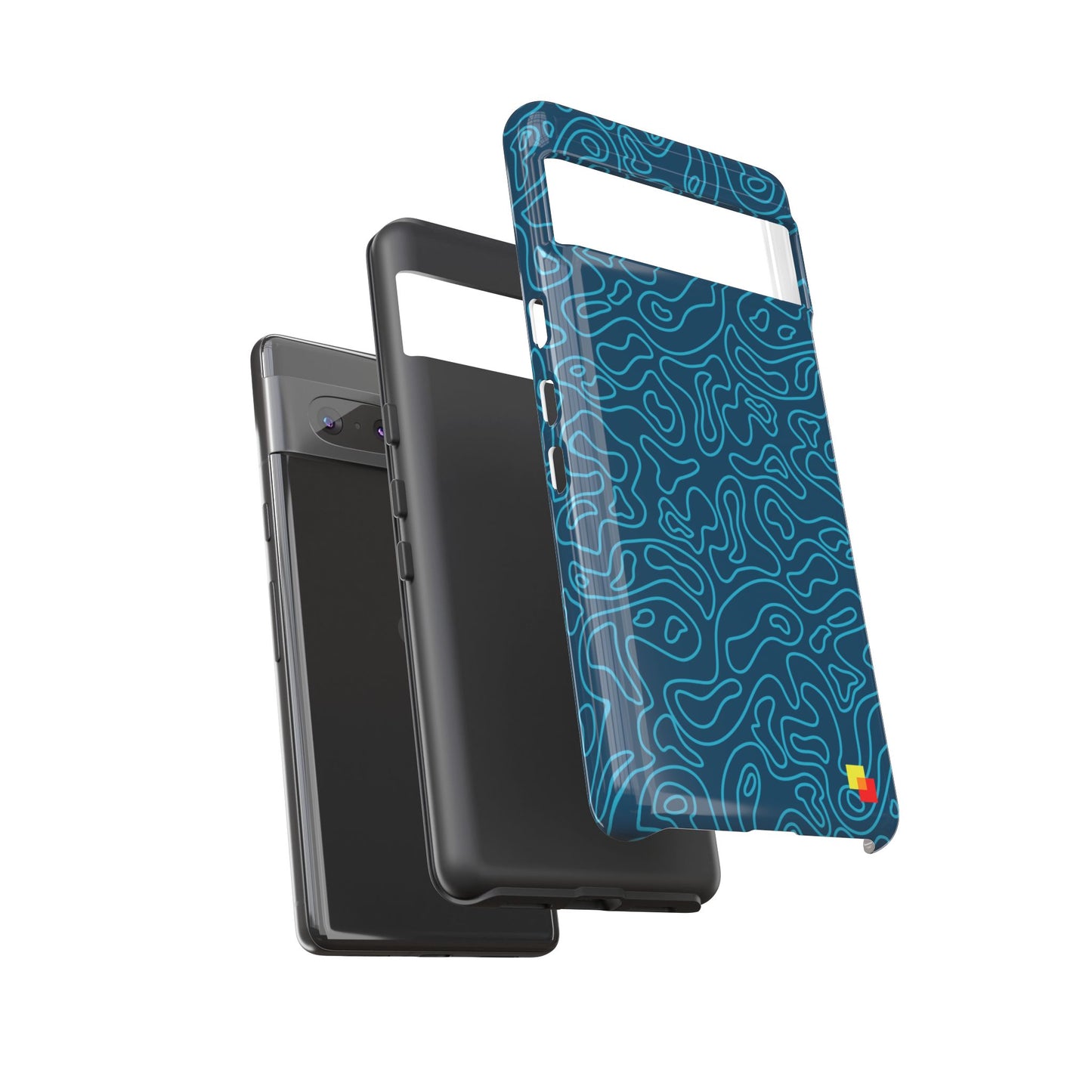 Blue Topographic Phone Case