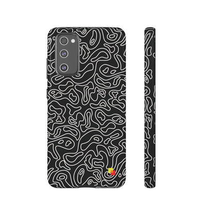 Black Topographic Phone Case