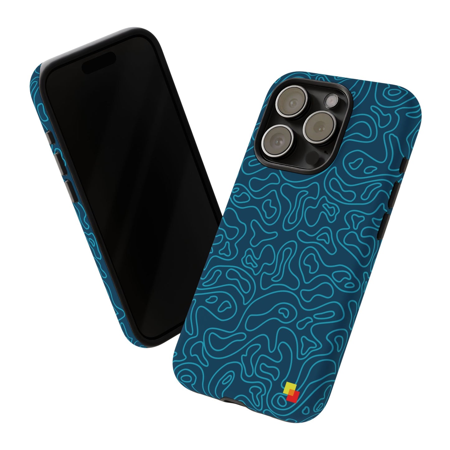 Blue Topographic Phone Case