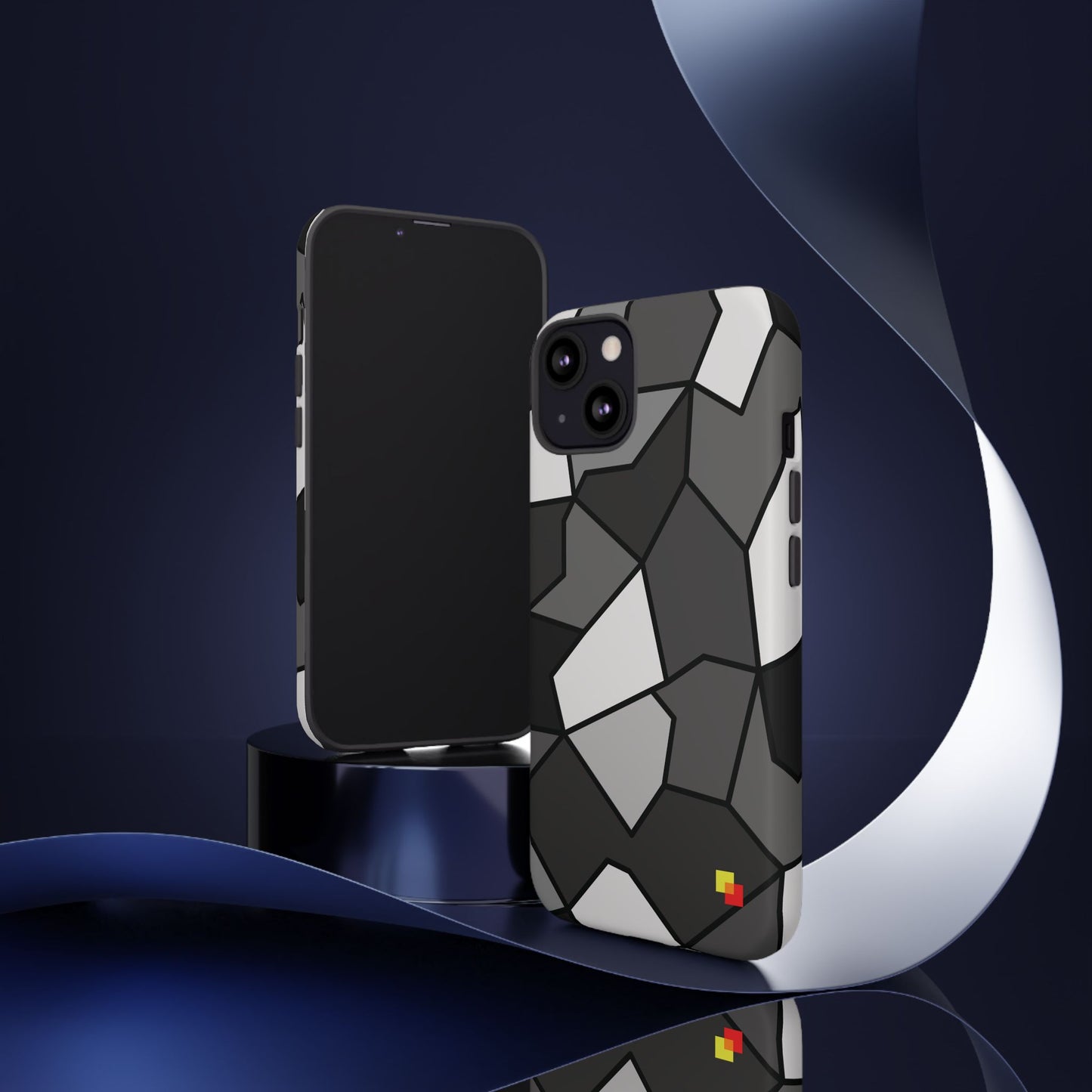 Black and Grey Geometric Phone Case