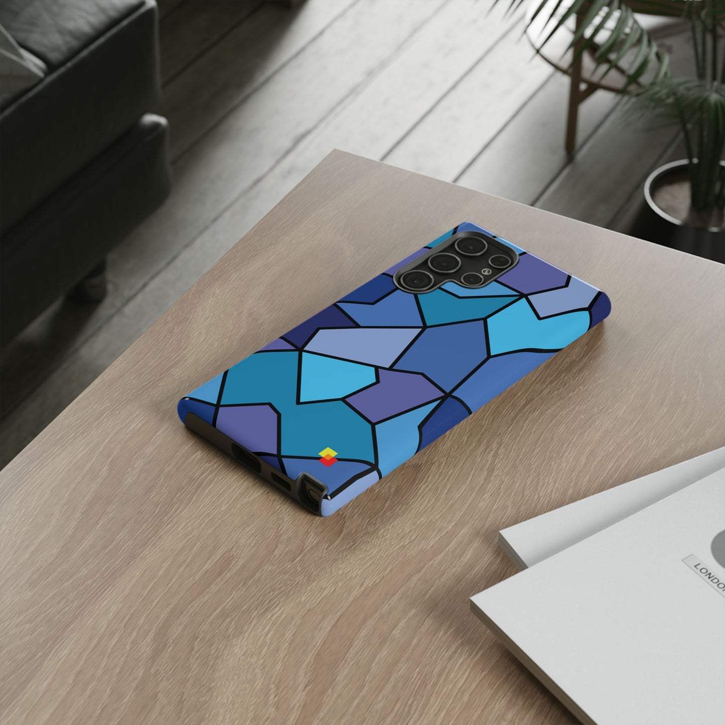 Blue Geometric Phone Case