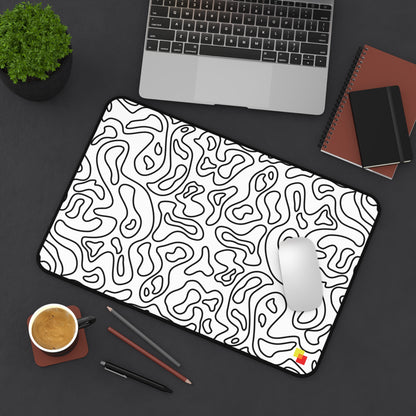 White Topographic Mouse Pad / Desk Mat