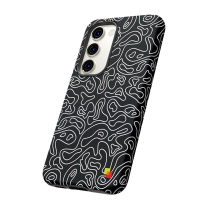 Black Topographic Phone Case