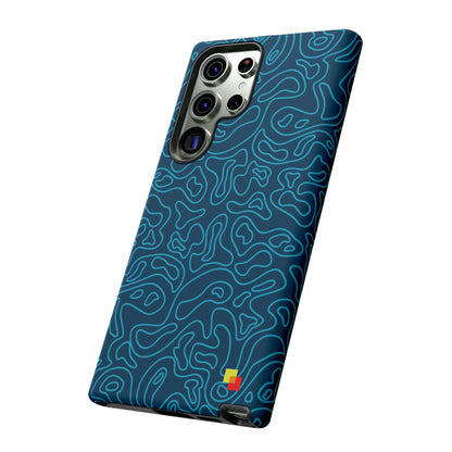 Blue Topographic Phone Case