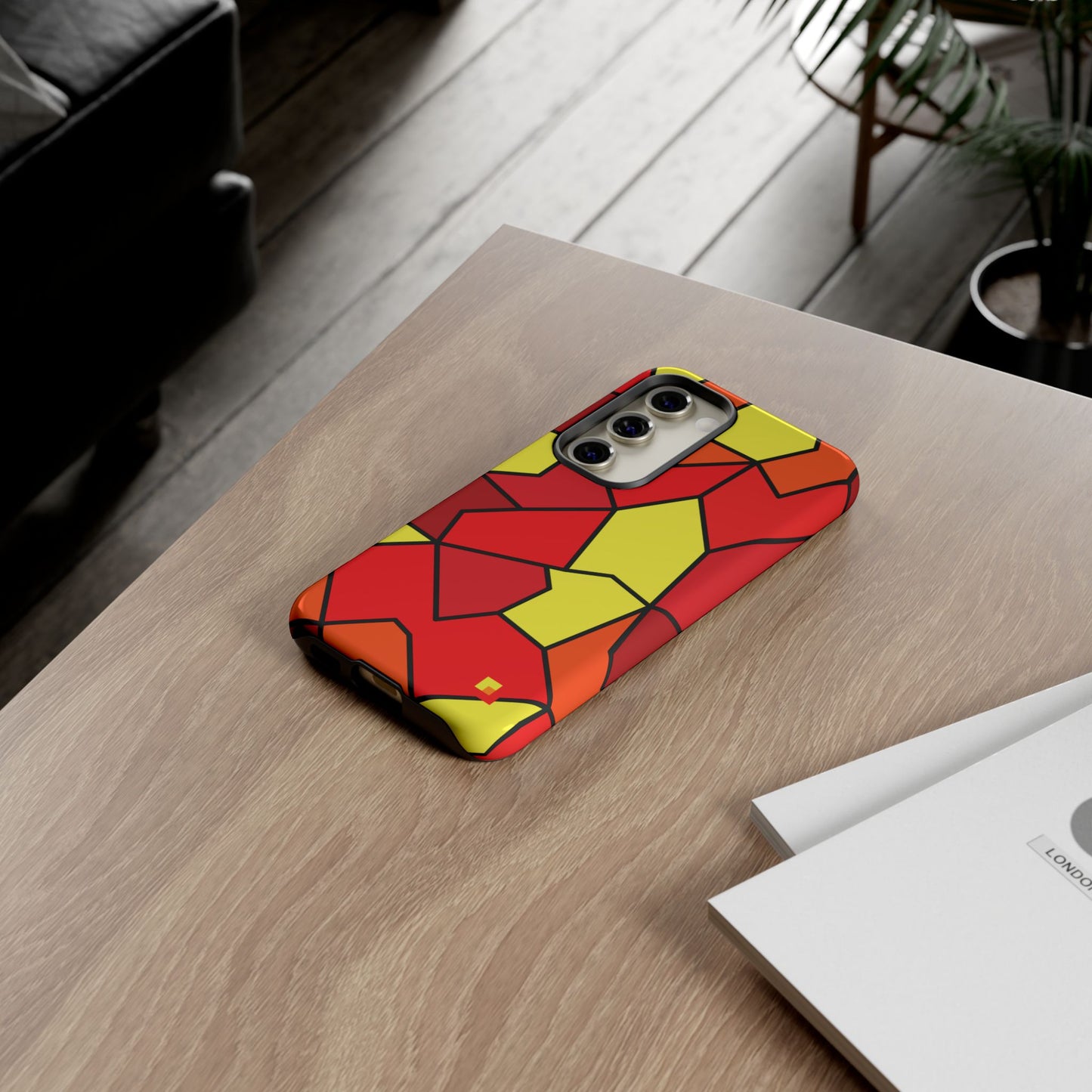 Orange Geometric Phone Case