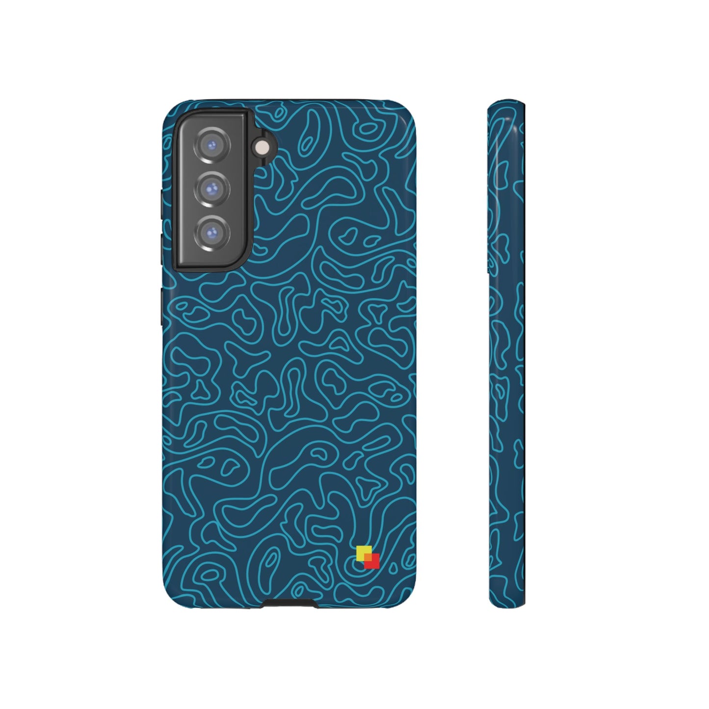 Blue Topographic Phone Case